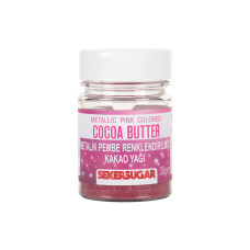 Оцветители и есенции - Оцветено какаово масло SekerSugar - Metallic Pink 30 гр