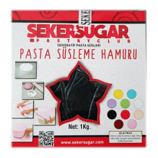 Фондани и марципани - Захарно тесто SekerSugar - черно 1 кг