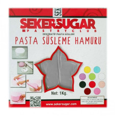 Фондани и марципани - Захарно тесто SekerSugar - сиво 1 кг