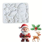 Силиконова форма Shapemart – Дядо Коледа, елен и джел