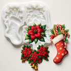 Силиконова форма Shapemart – Коледен чорап и коледна звезда