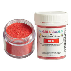 Аксесоари за украса - Захарни кристали Sugarflair - RED 40 гр.