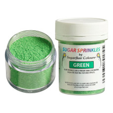 Аксесоари за украса - Захарни кристали Sugarflair - GREEN 40 гр.