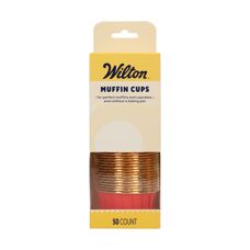 Кофички за мъфини Wilton - златисто-червени 50 бр.