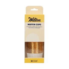Кофички за мъфини Wilton - златисто-бели 50 бр.