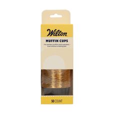 Кофички за мъфини Wilton - златисто-черни 50 бр.
