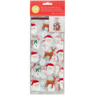 Декоративни торбички  - Дядо Коледа, елен, снежен човек 20 бр.